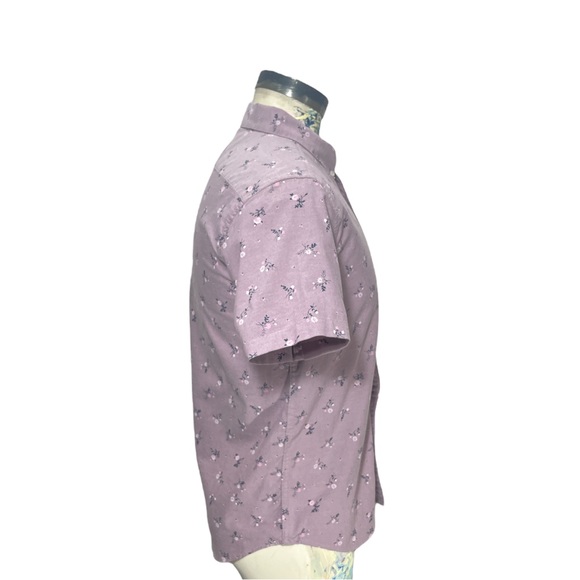 RVCA Men’s short sleeve Rose Button Up Slim Fit Medium - Picture 6 of 8